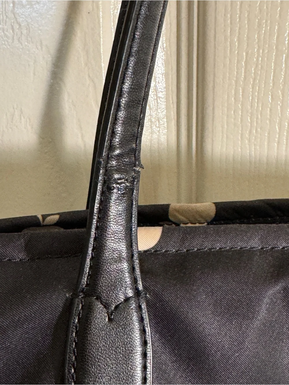 kate spade Black Tote with Apple Print